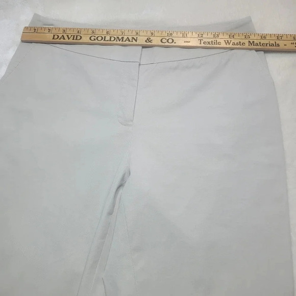 Lafayette 148 Cream/Khaki Manhattan Cropped Pants sz 4 - Picture 6 of 11